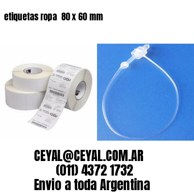 etiquetas ropa  80 x 60 mm