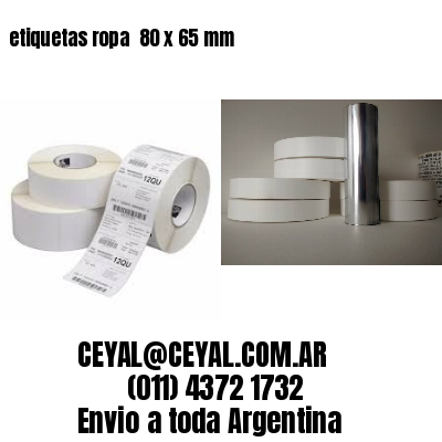 etiquetas ropa  80 x 65 mm