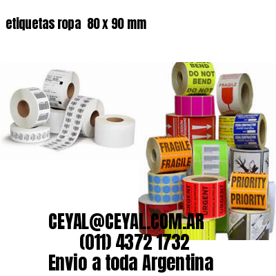 etiquetas ropa  80 x 90 mm