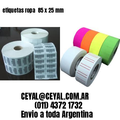 etiquetas ropa  85 x 25 mm