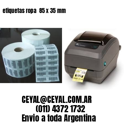 etiquetas ropa  85 x 35 mm
