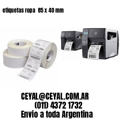 etiquetas ropa  85 x 40 mm
