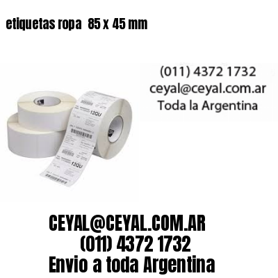 etiquetas ropa  85 x 45 mm
