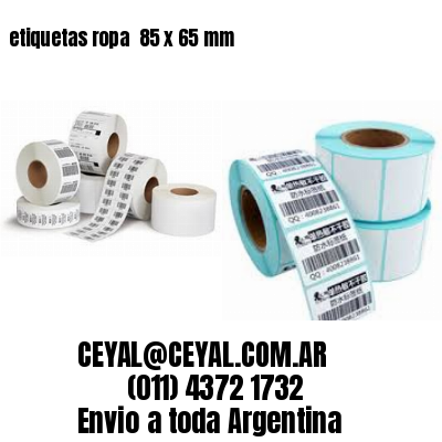 etiquetas ropa  85 x 65 mm