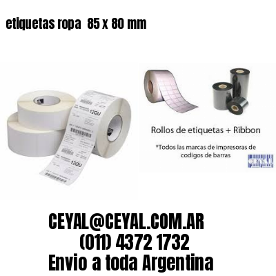 etiquetas ropa  85 x 80 mm