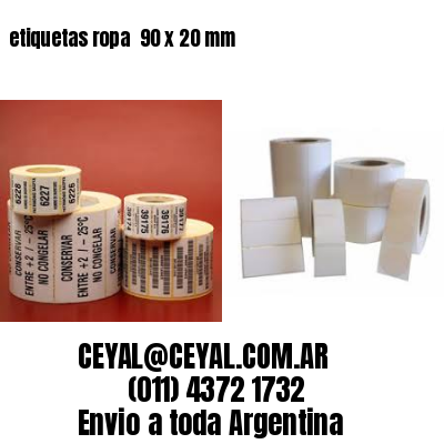 etiquetas ropa  90 x 20 mm