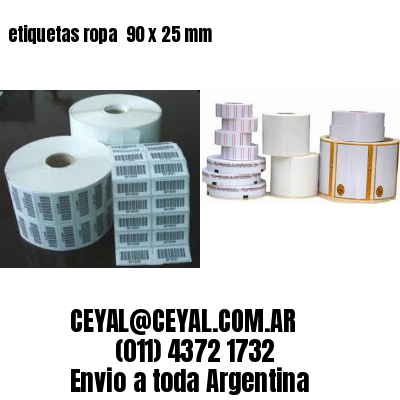 etiquetas ropa  90 x 25 mm