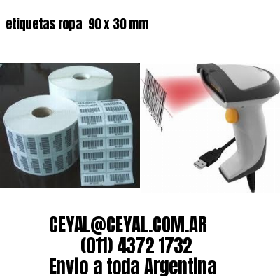 etiquetas ropa  90 x 30 mm