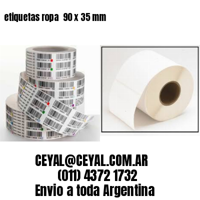 etiquetas ropa  90 x 35 mm