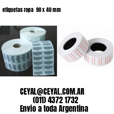etiquetas ropa  90 x 40 mm