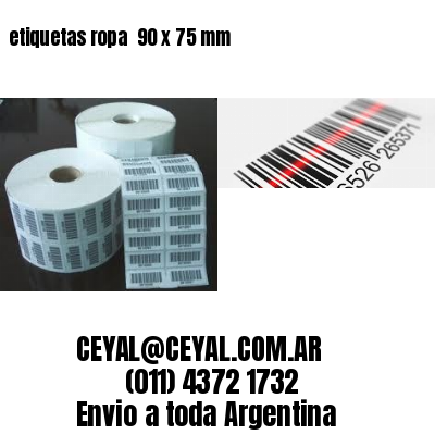etiquetas ropa  90 x 75 mm