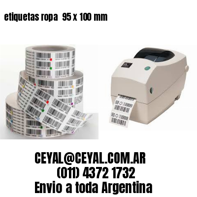 etiquetas ropa  95 x 100 mm