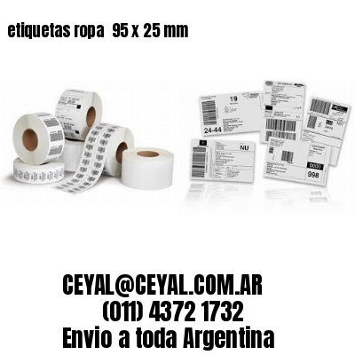 etiquetas ropa  95 x 25 mm
