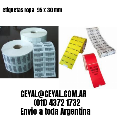 etiquetas ropa  95 x 30 mm