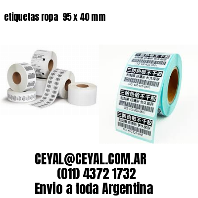 etiquetas ropa  95 x 40 mm