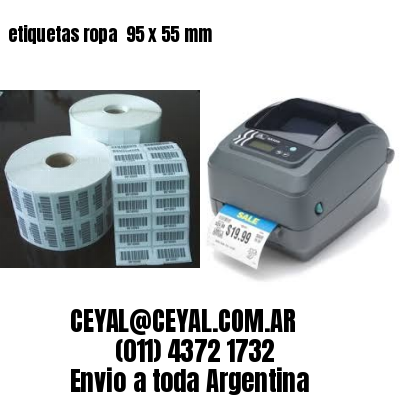 etiquetas ropa  95 x 55 mm