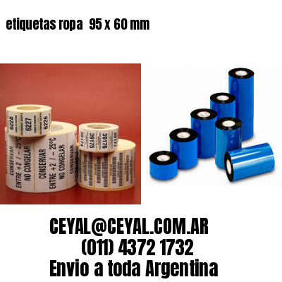 etiquetas ropa  95 x 60 mm