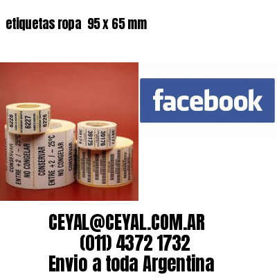 etiquetas ropa  95 x 65 mm