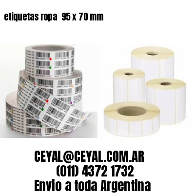 etiquetas ropa  95 x 70 mm