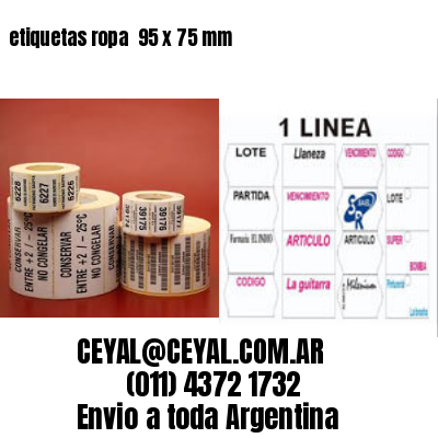 etiquetas ropa  95 x 75 mm