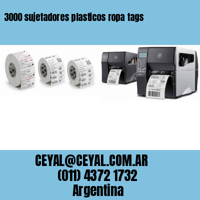 3000 sujetadores plasticos ropa tags