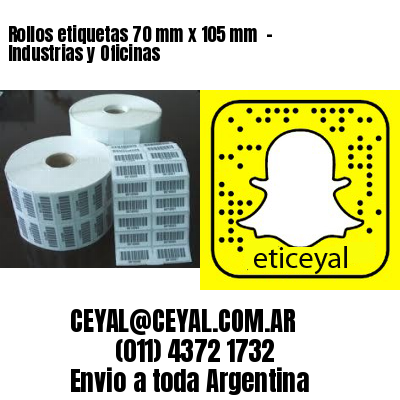 Rollos etiquetas 70 mm x 105 mm  – Industrias y Oficinas