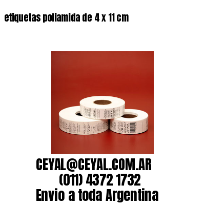 etiquetas poliamida de 4 x 11 cm