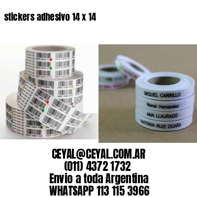 stickers adhesivo 14 x 14