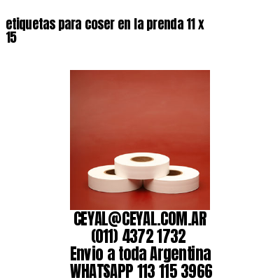 etiquetas para coser en la prenda 11 x 15