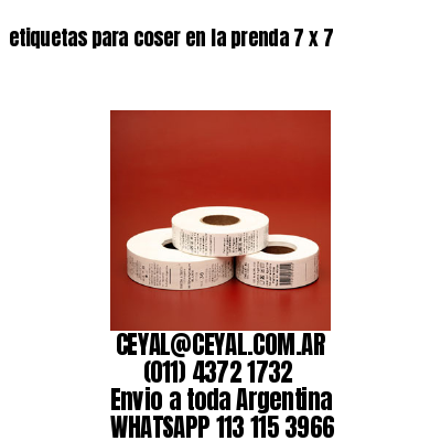 etiquetas para coser en la prenda 7 x 7