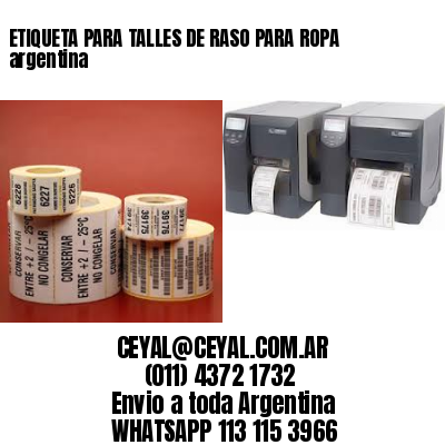ETIQUETA PARA TALLES DE RASO PARA ROPA argentina