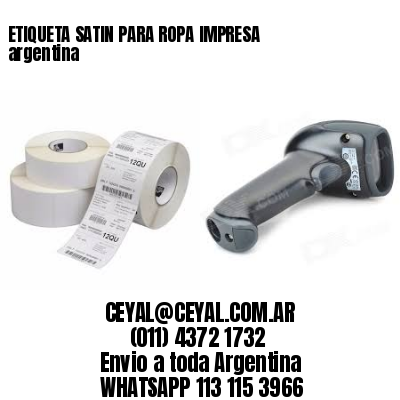 ETIQUETA SATIN PARA ROPA IMPRESA argentina