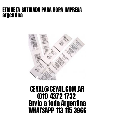 ETIQUETA SATINADA PARA ROPA IMPRESA argentina