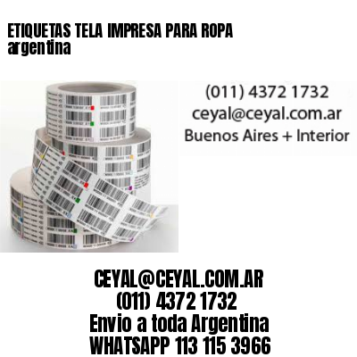 ETIQUETAS TELA IMPRESA PARA ROPA argentina