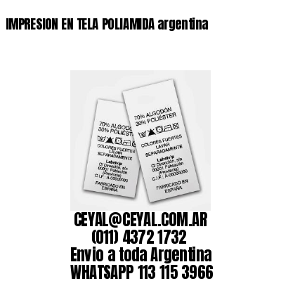 IMPRESION EN TELA POLIAMIDA argentina