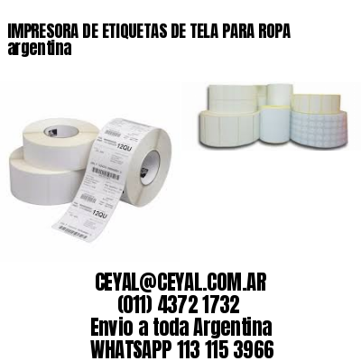 IMPRESORA DE ETIQUETAS DE TELA PARA ROPA argentina