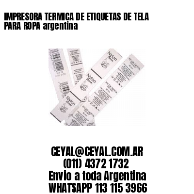 IMPRESORA TERMICA DE ETIQUETAS DE TELA PARA ROPA argentina