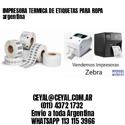 IMPRESORA TERMICA DE ETIQUETAS PARA ROPA argentina