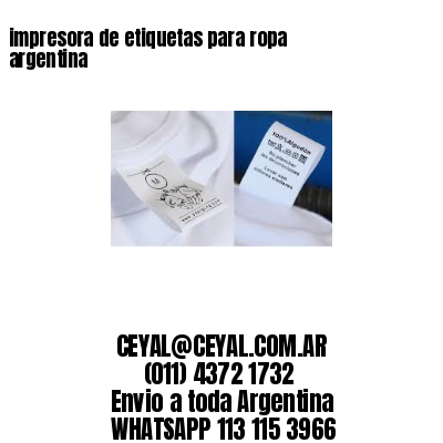 impresora de etiquetas para ropa argentina