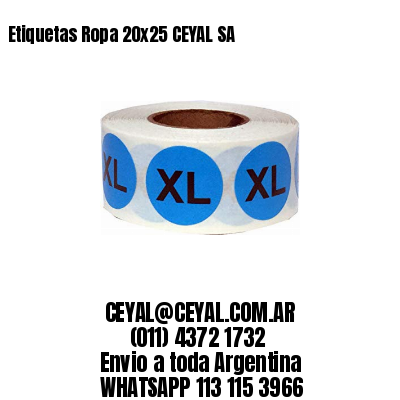 Etiquetas Ropa 20×25 CEYAL SA