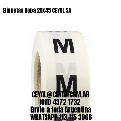 Etiquetas Ropa 20×45 CEYAL SA
