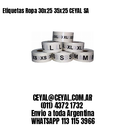 Etiquetas Ropa 30×25 35×25 CEYAL SA