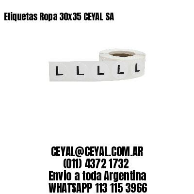 Etiquetas Ropa 30×35 CEYAL SA