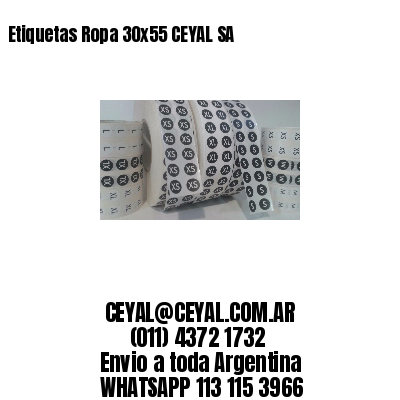Etiquetas Ropa 30×55 CEYAL SA