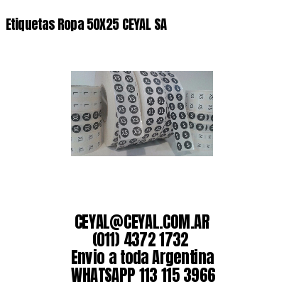 Etiquetas Ropa 50X25 CEYAL SA