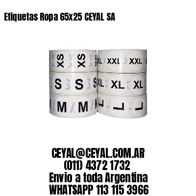 Etiquetas Ropa 65×25 CEYAL SA