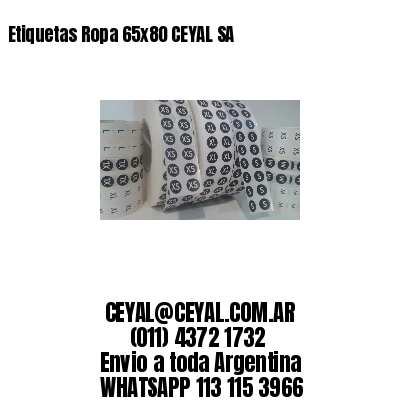 Etiquetas Ropa 65×80 CEYAL SA