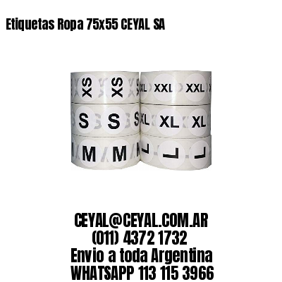 Etiquetas Ropa 75×55 CEYAL SA