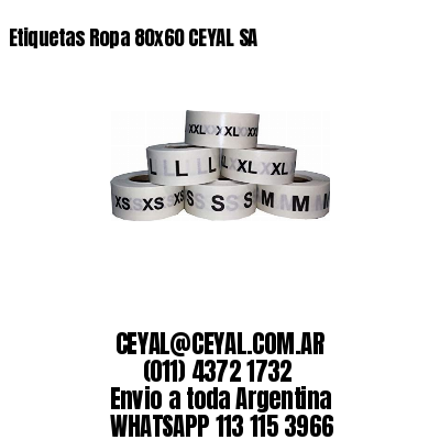 Etiquetas Ropa 80×60 CEYAL SA