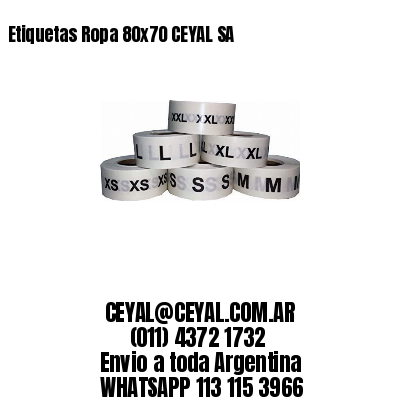 Etiquetas Ropa 80×70 CEYAL SA